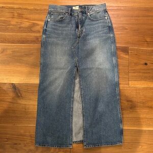 Madewell Blue Denim maxi skirt